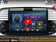WITSON FIAT 500 2010-2015 RADIOS ESTÉREO AUTOS GPS VIDEO (T8779B) de la PANTALLA del REPRODUCTOR MULTIMEDIA del COCHE de Android